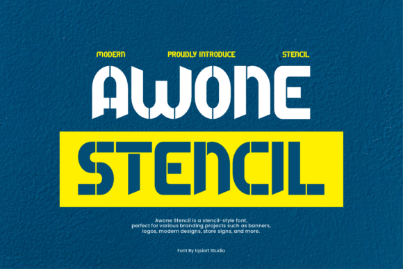 Awone Stencil: A Stylish Display Font