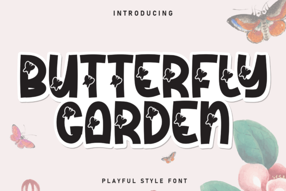 Butterfly Garden Font for Creative Projects