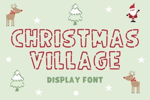 Christmas Village Font for Festive Branding
