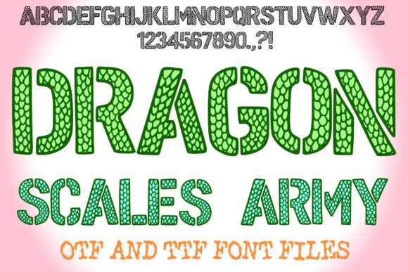 Dragon Scales Army Font