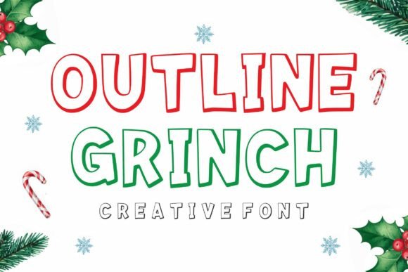 Outline Grinch Font