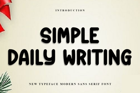 Simple Daily Writing Font