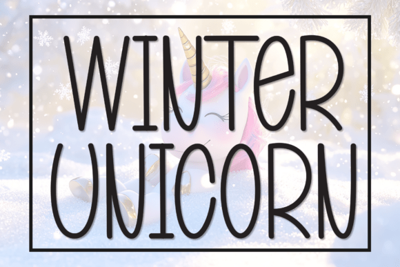Winter Unicorn Font for Creative Brands